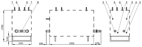 Установки газорегуляторные* ГРУ-13-2НВ-У с двумя основными и двумя резервными линиями редуцирования и разными регуляторами на среднее и низкое выходное давление при параллельной установке регуляторов