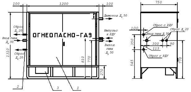 Газорегуляторный пункт шкафной ГРПН-300-01