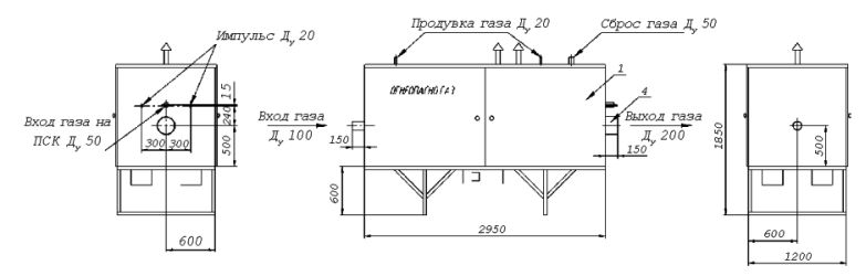 Установка газорегуляторная шкафная УГРШ-100Н(В)-2(-О)