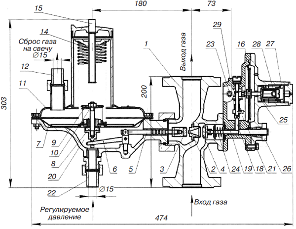 Регулятор давления газа универсальный РДУ-32/С