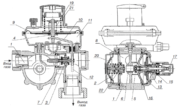 Регуляторы давления газа RF10G, RF25G