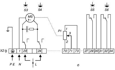 Схема электрических соединений для электроприводов SP0 (Словакия)
