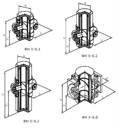 Фильтры газовые ФН½-6.1, ФН½-6.2, ФН½-6.3, ФН¾-6.1, ФН¾-6.2, ФН¾-6.3, ФН1-6.1, ФН1-6.2, ФН1-6.3, ФН1½-6, ФН2-6 муфтовые (на давление до 0,6 МПа)