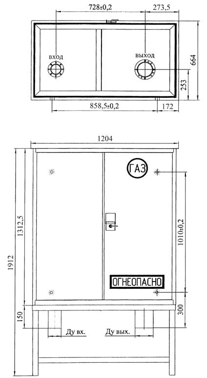 Габаритный чертеж установки ШБДГ-800-2К